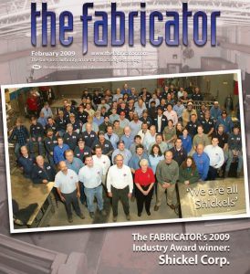 Shickel receives the Fabricator of the Year Award from The Fabricators & Manufacturers Association